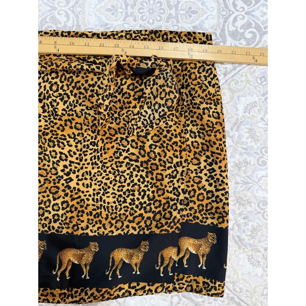 Rima Cheetah Leopard Print Swim Cover-up Wrap Beach Summer Vacation - Picture 8 of 8